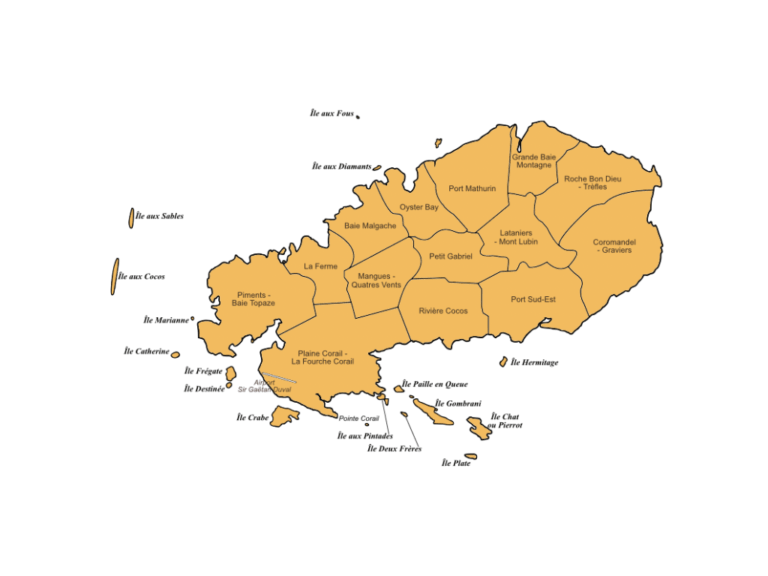 Carte de l'île rodrigues