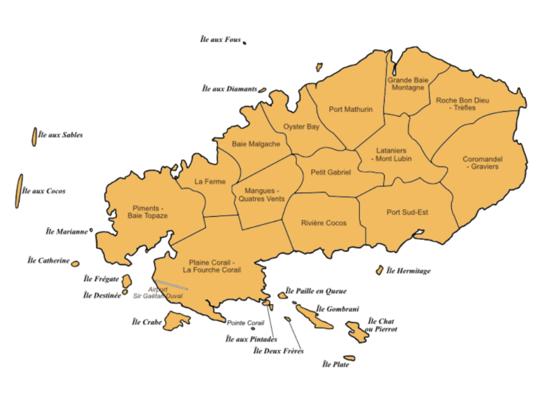 carte de l'île rodrigues