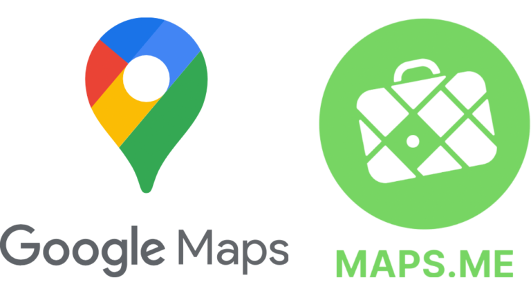Logo de Google Maps et Maps.me